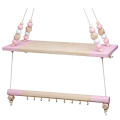 Pink Multifunctional Storage Shelf Nordic Display Wall Hanging Shelf Swing Rope Floating Shelves